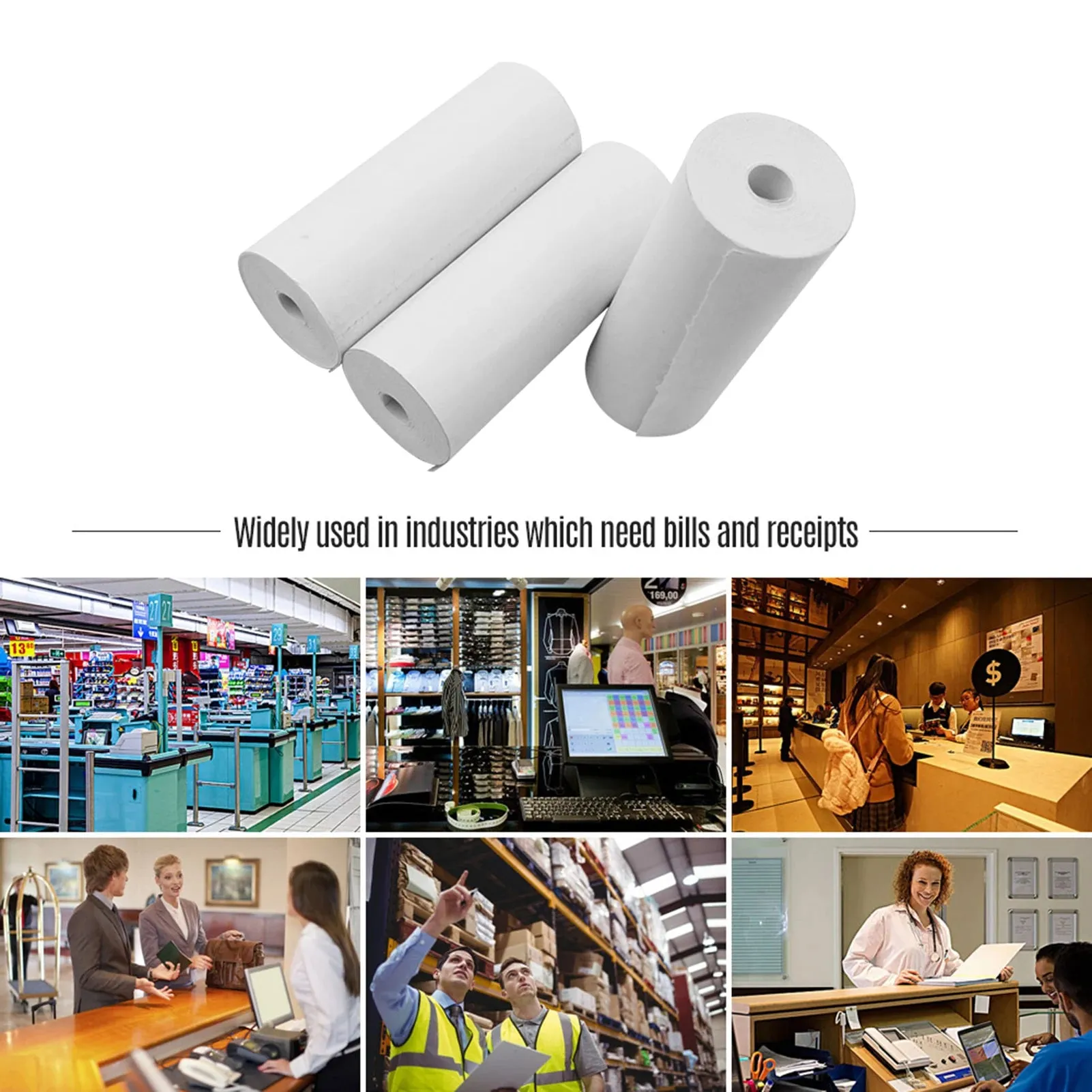 15 Premium 80mm Thermal Paper Rolls for POS