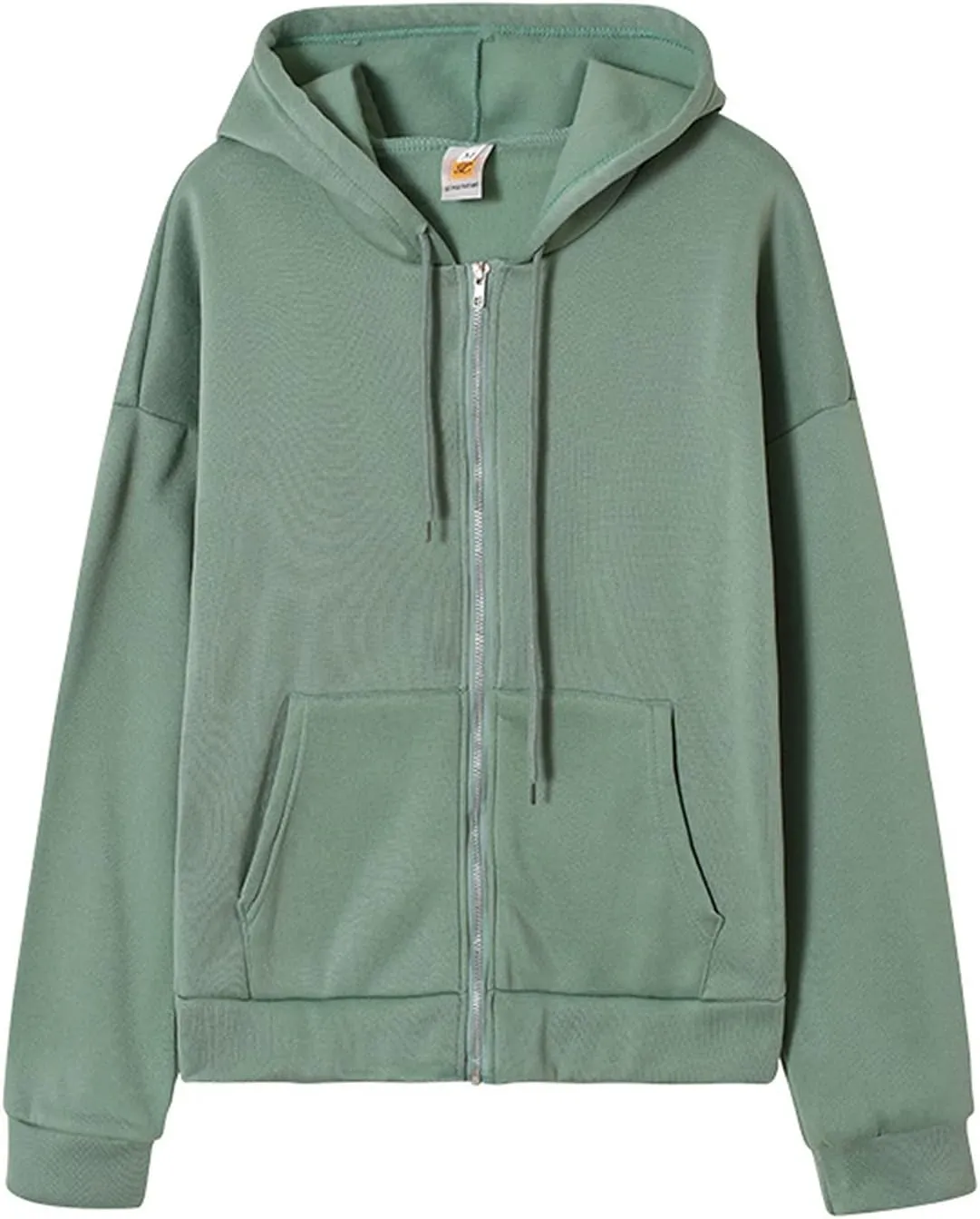 aihihe Zip Up Hoodie Women Oversized Lightweight Jackets Coats Long Sleeve Drawstring Hoodie Sweatshirt