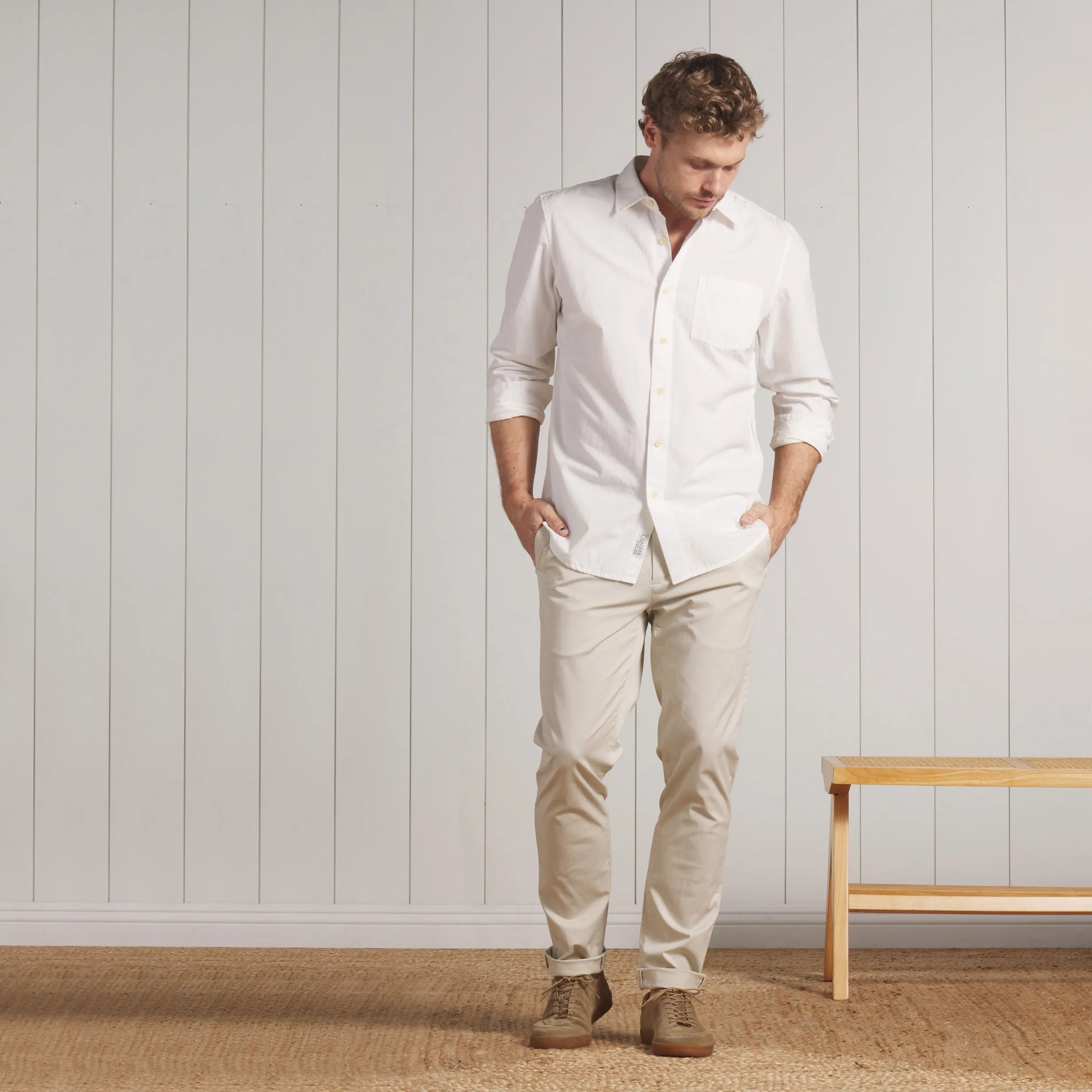 Amalfi Textured Linen Cotton Shirt - White