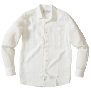 Amalfi Textured Linen Cotton Shirt - White