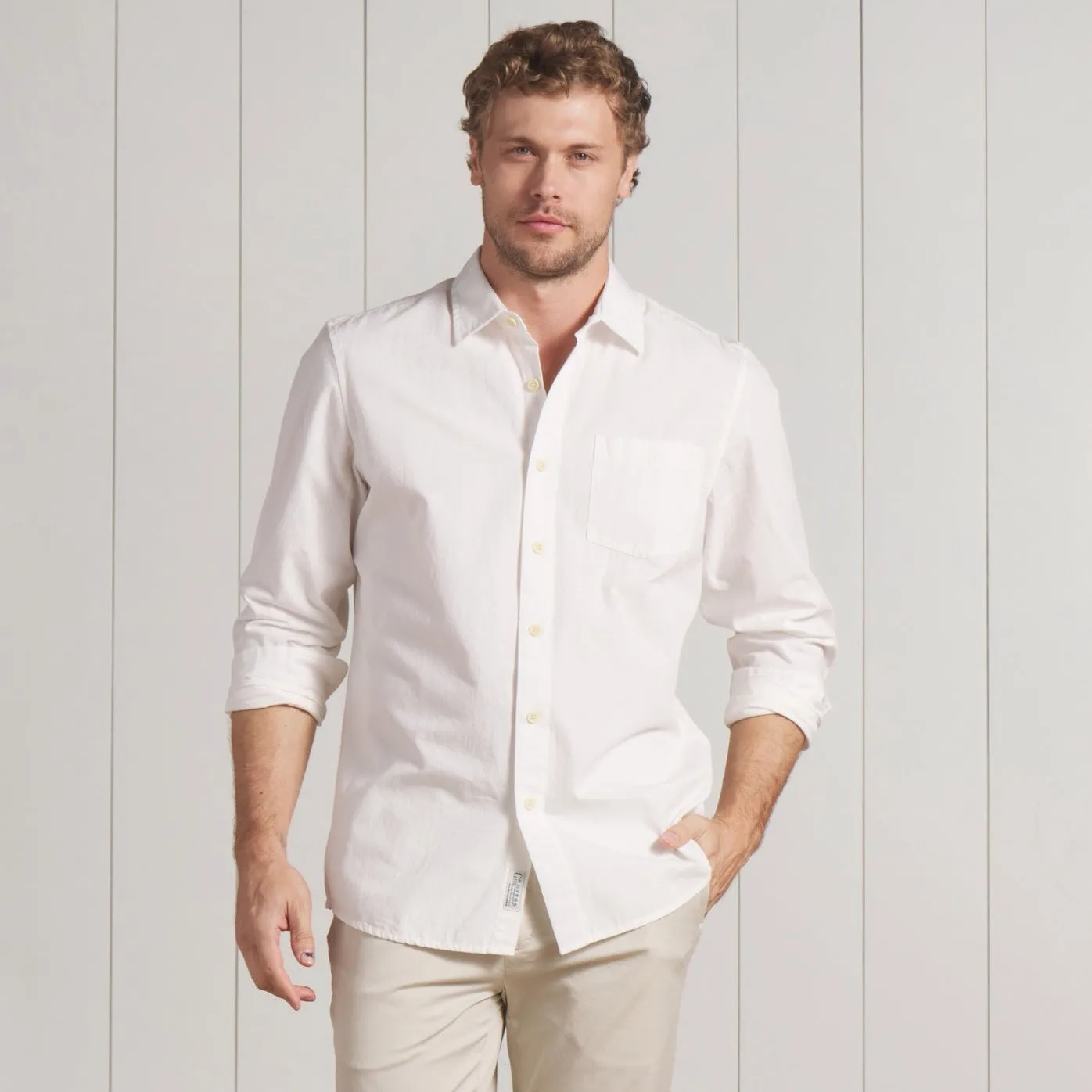 Amalfi Textured Linen Cotton Shirt - White