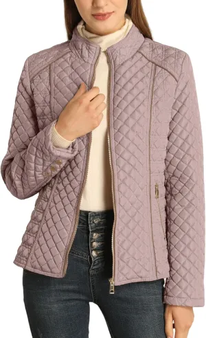 Bellivera Women's Stand Collar Lightweight Quilted Puffer Jacket Padded Zip Coat for Spring and Winter Bellivera Women's Stand Collar Lightweight Quilted Puffer Jacket Padded Zip Coat for Spring and Winter