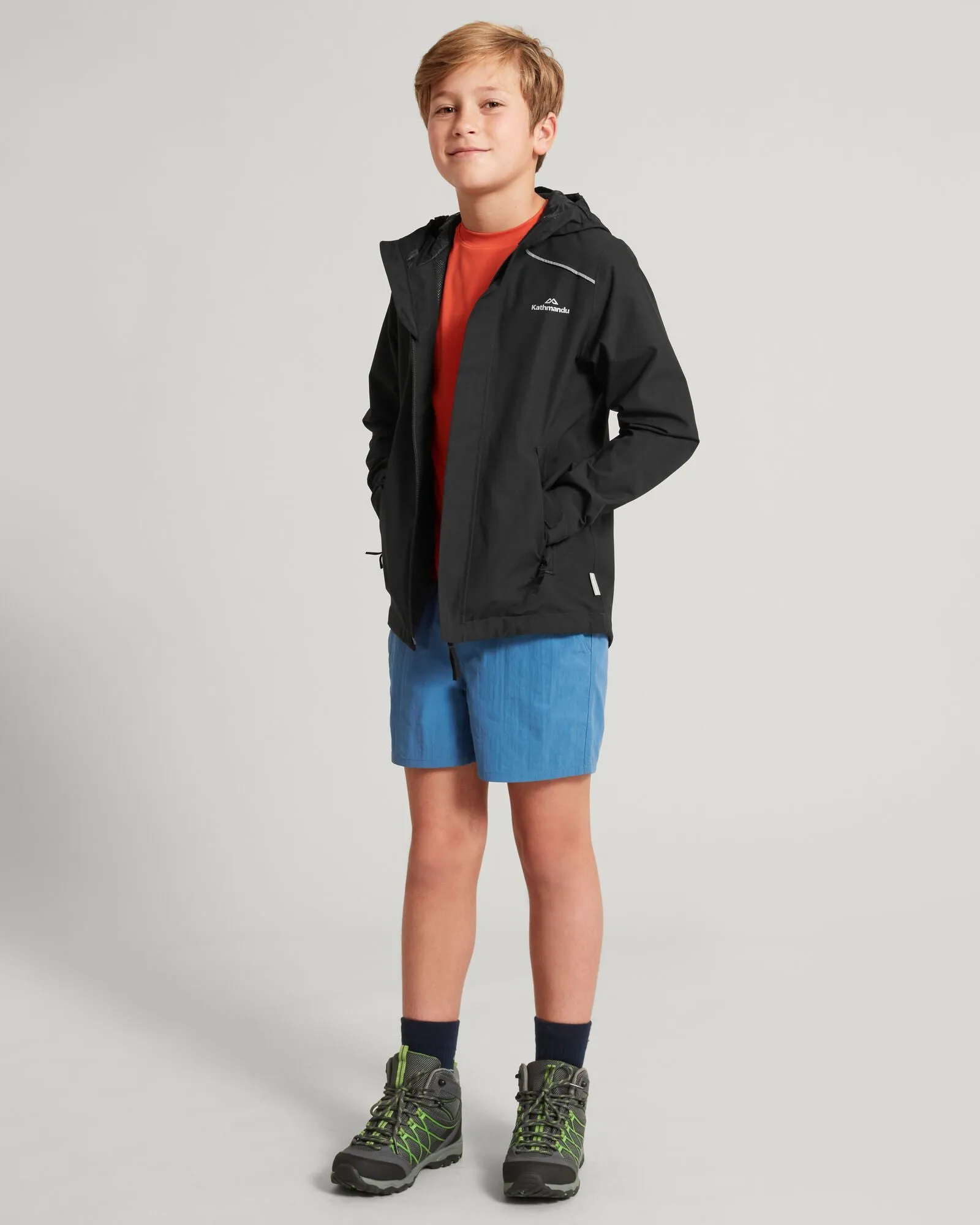 Boys' Andulo 2-layer Rain Jacket - Black