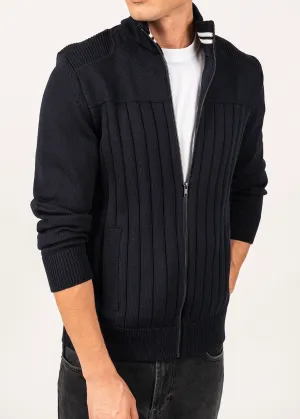 Calypso Rdit wool jacket - high neck (NAVY/BLANC)