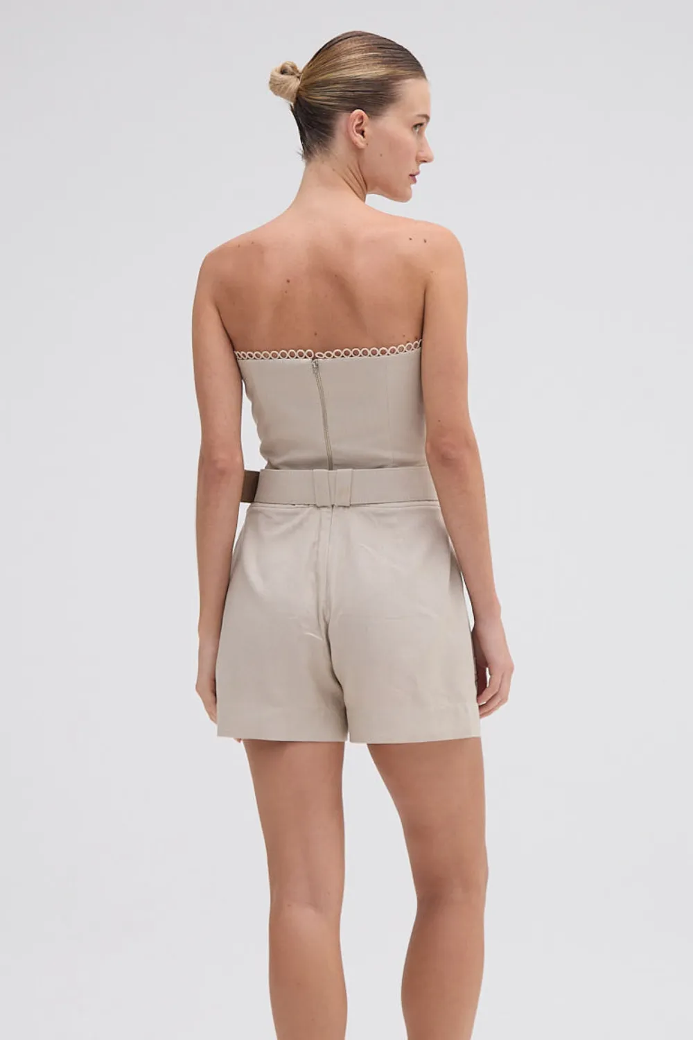 CANDY LINEN STRAPLESS TOP
