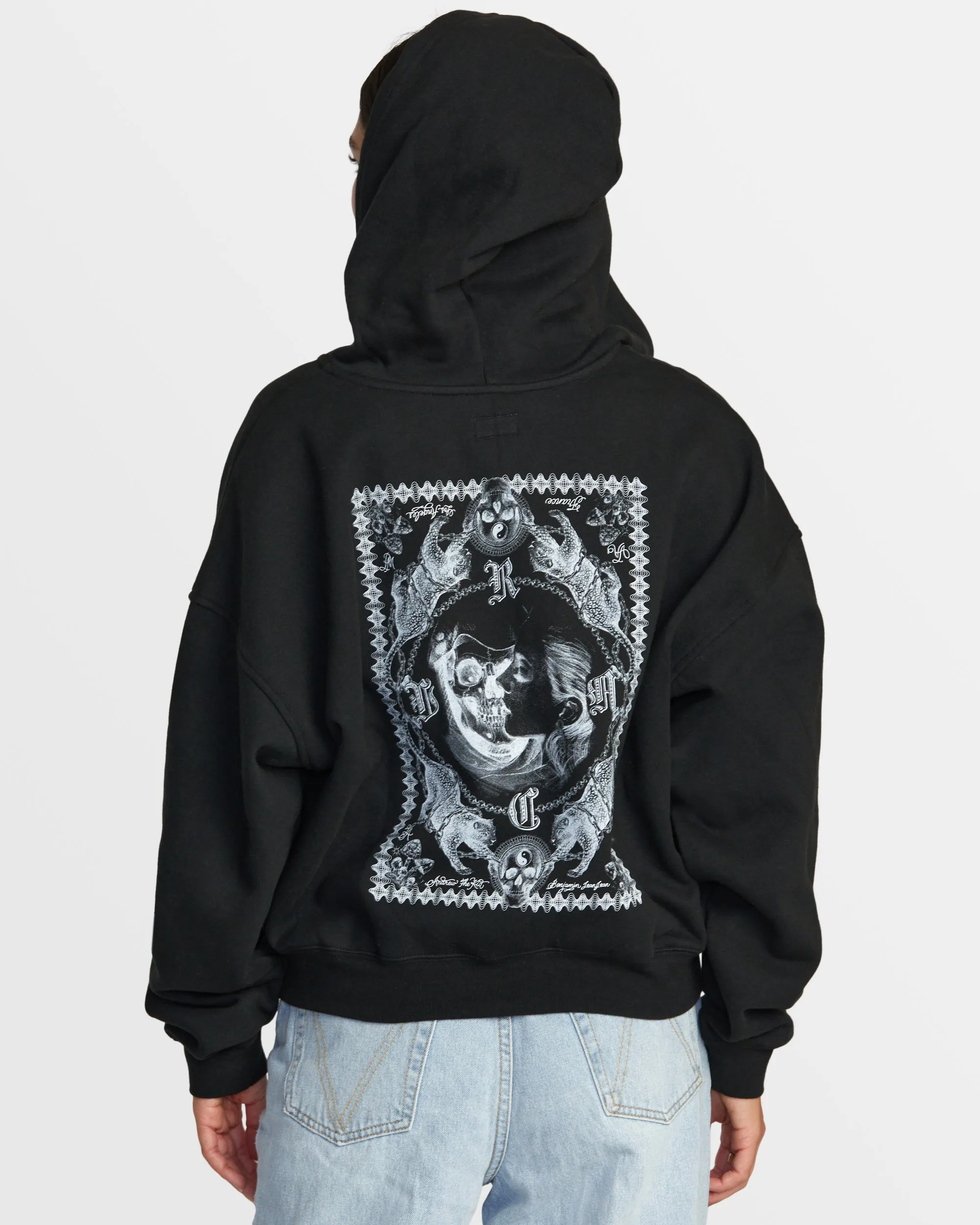 Chefs Kiss Zip-Up Hoodie - Rvca Black