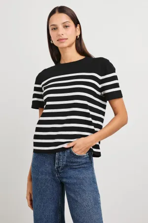 COTTON CASHMERE T-SHIRT - PARISIAN STRIPE