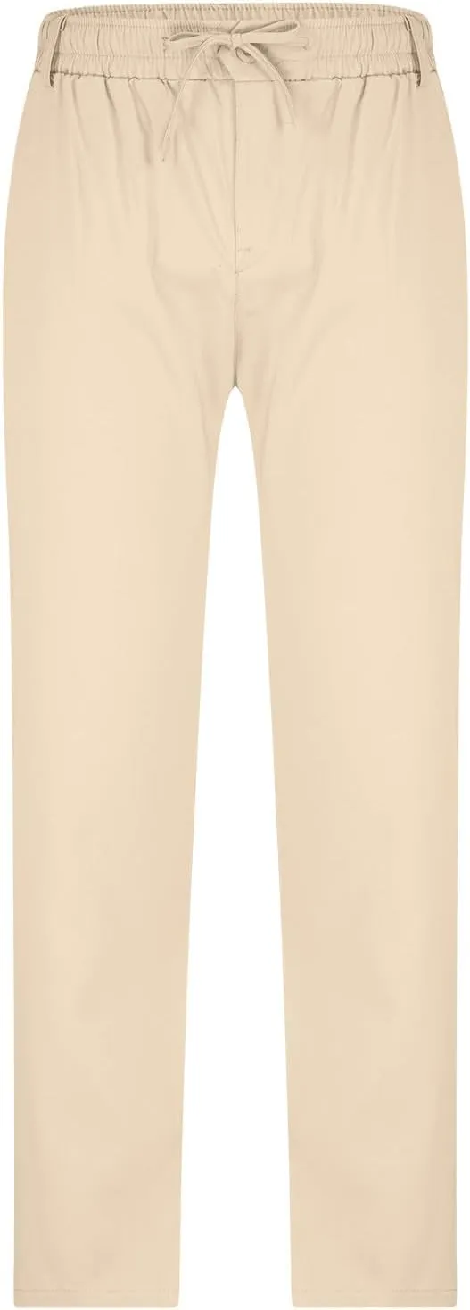 Drawstring Pants for Mens,Men's Summer Casual Beach Loose Trousers Outdoor Comfy Soft Slim Fit Thin Straight Pant