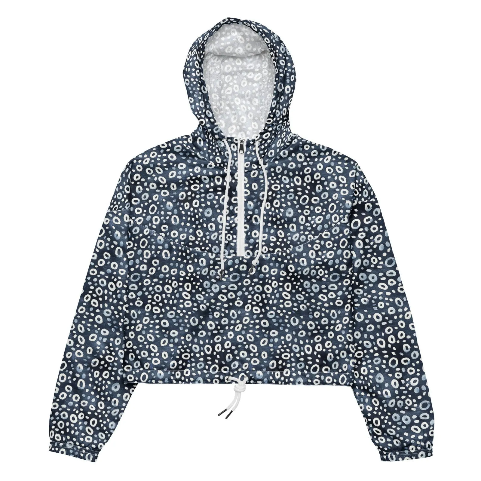 Eagle Ray Spots Womens Cropped Windbreaker