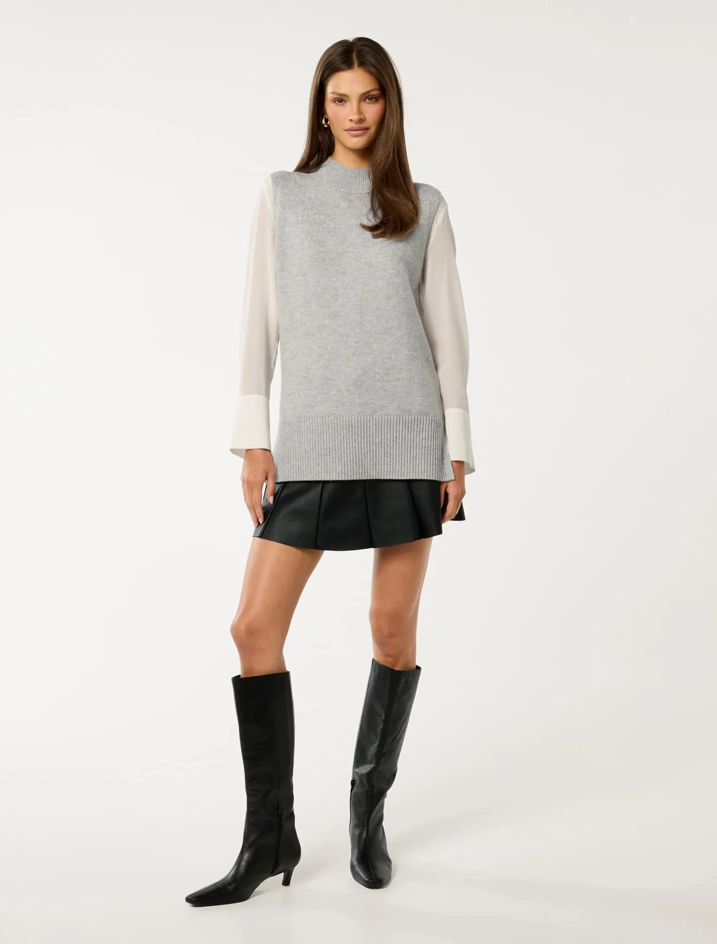 Fern High Neck Tabard Sweater