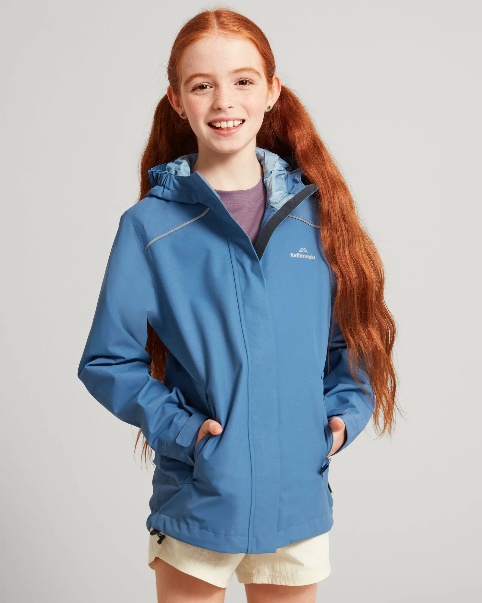 Girls' Andulo 2-layer Rain Jacket - Moonlight