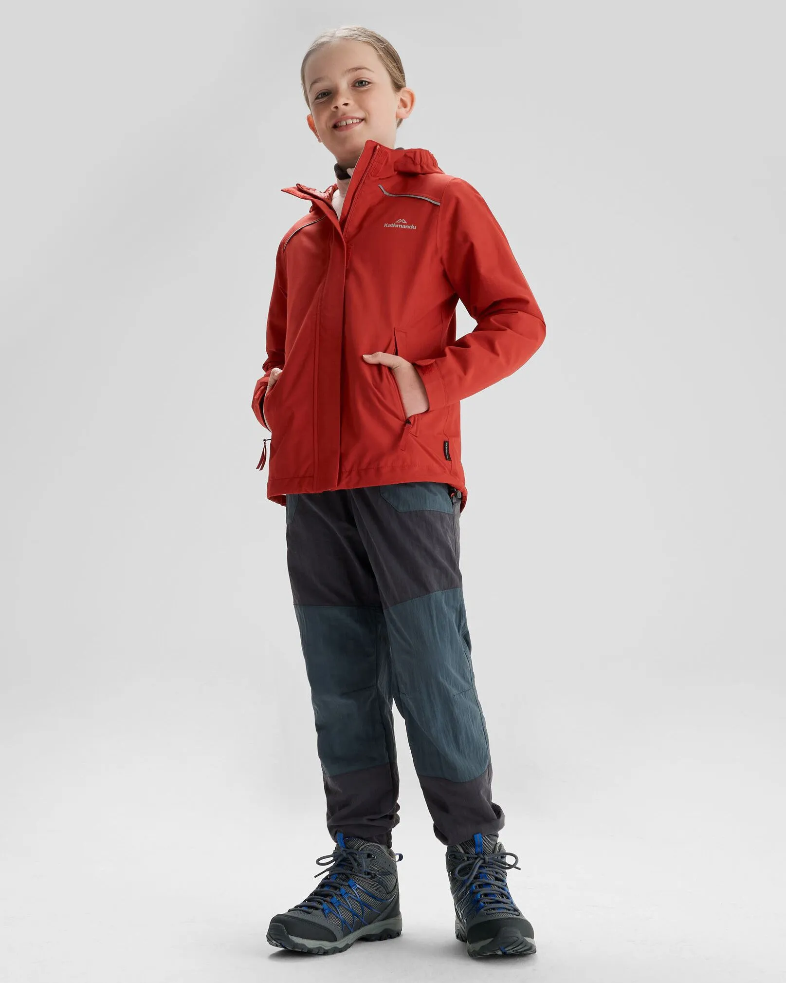 Girls' Andulo 2-layer Rain Jacket - Spicy Chilli Pepper