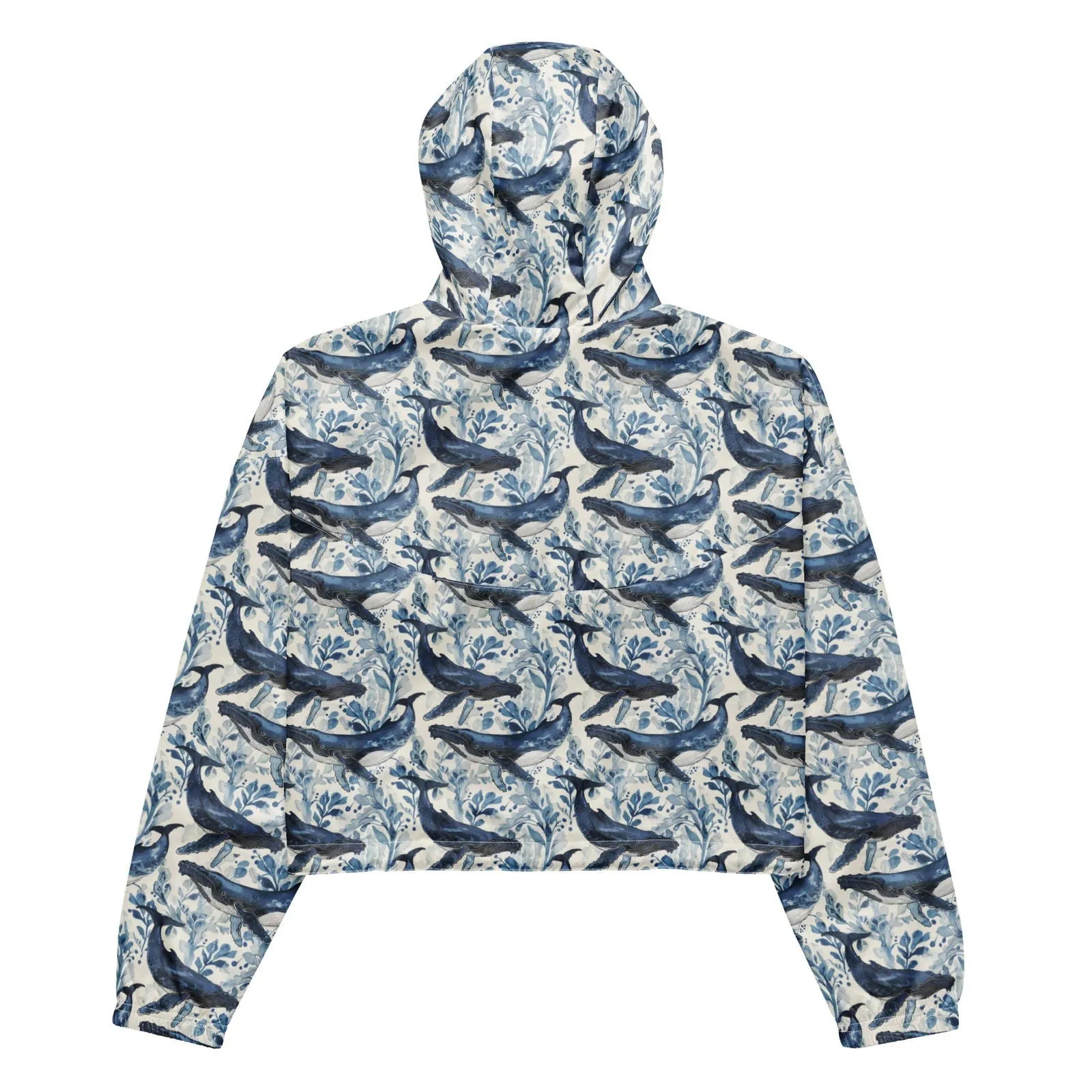 Humpback Whale Song Womens cropped Windbreaker