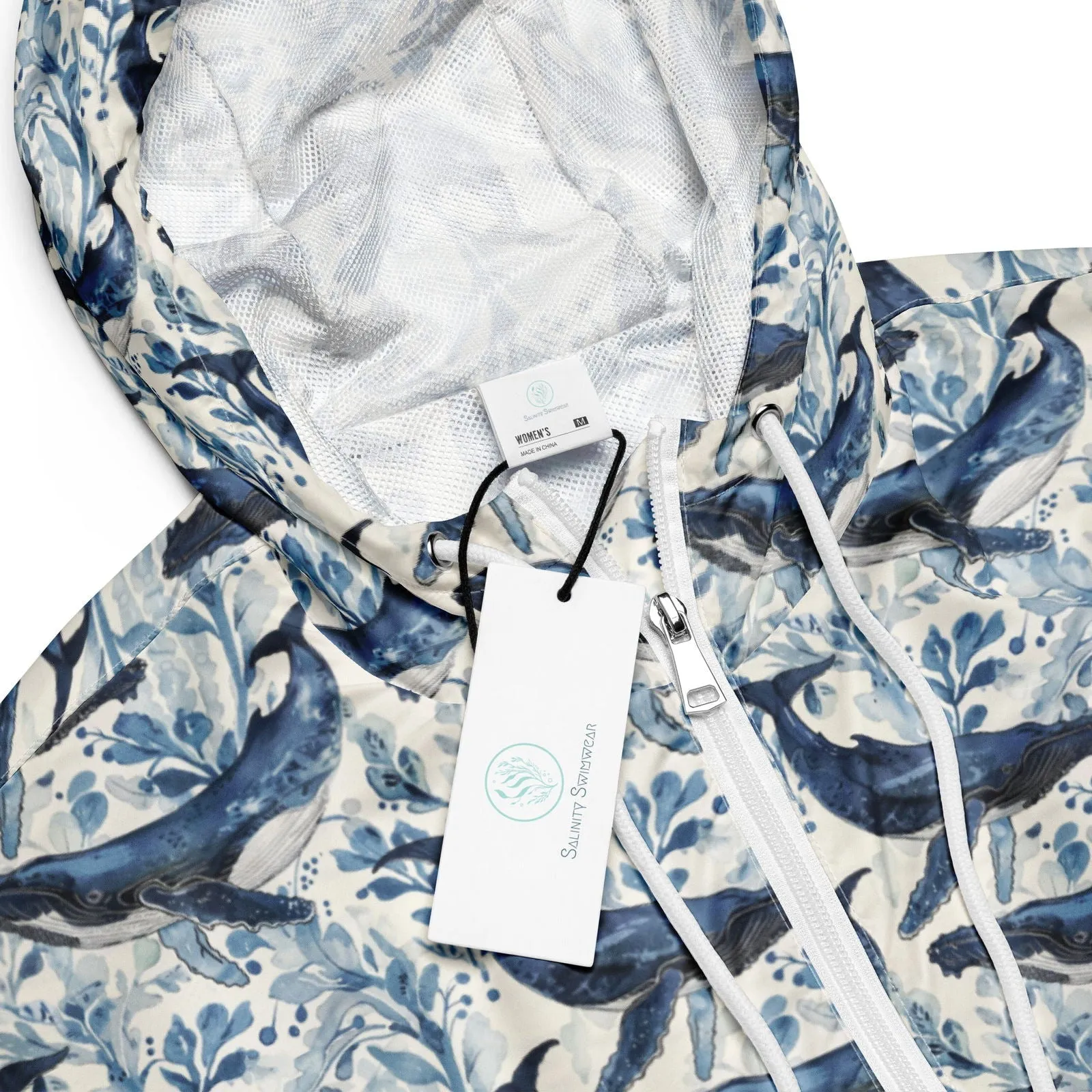 Humpback Whale Song Womens cropped Windbreaker