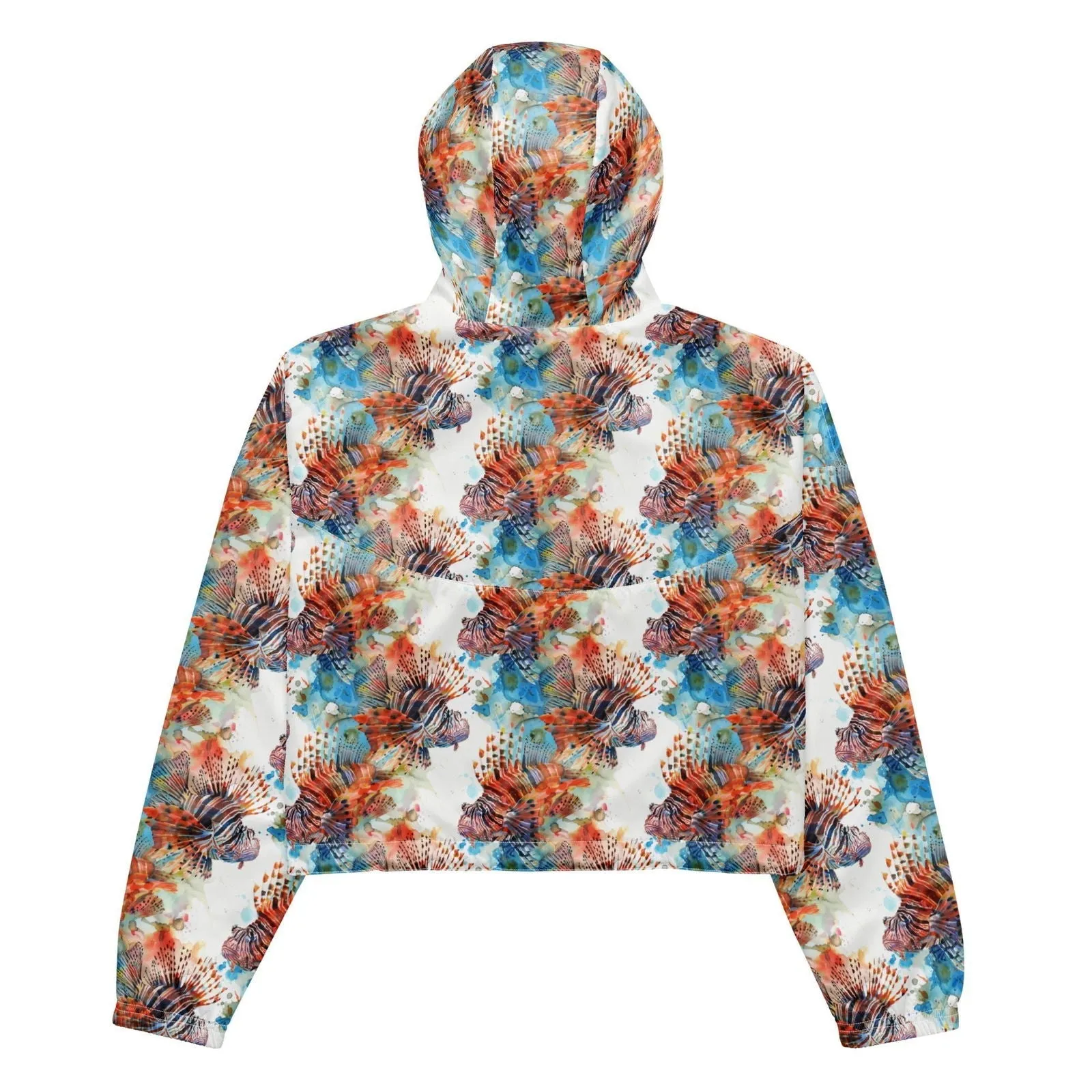 Invasive Lionfish Womens cropped Windbreaker