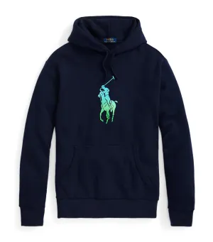 Men’s Ombré Big Pony Fleece Hoodie Navy
