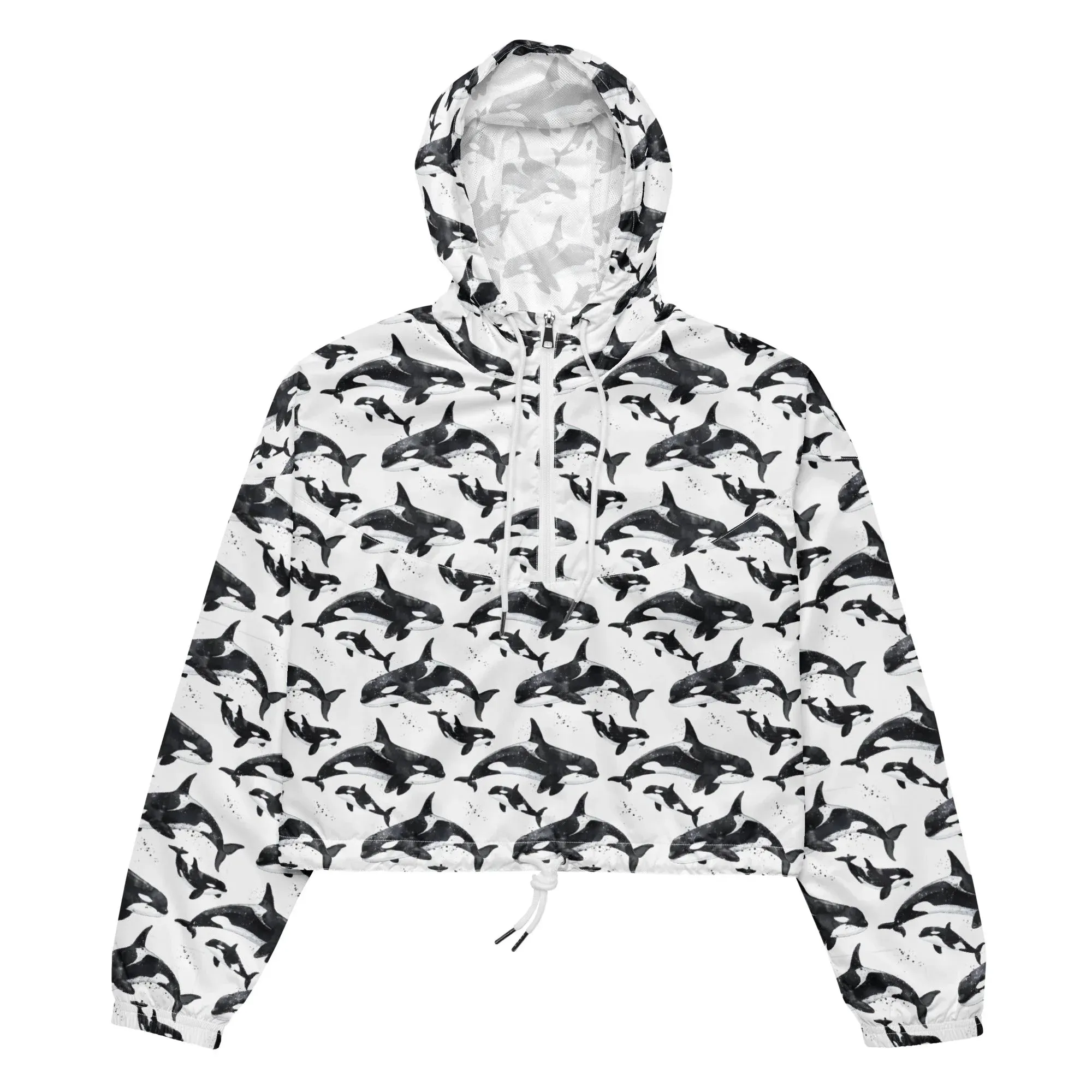 Orca Pod Womens cropped Windbreaker