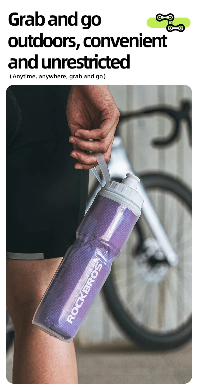 ROCKBROS Bike Water Bottle 750ml PP5 Bicycle Insulated