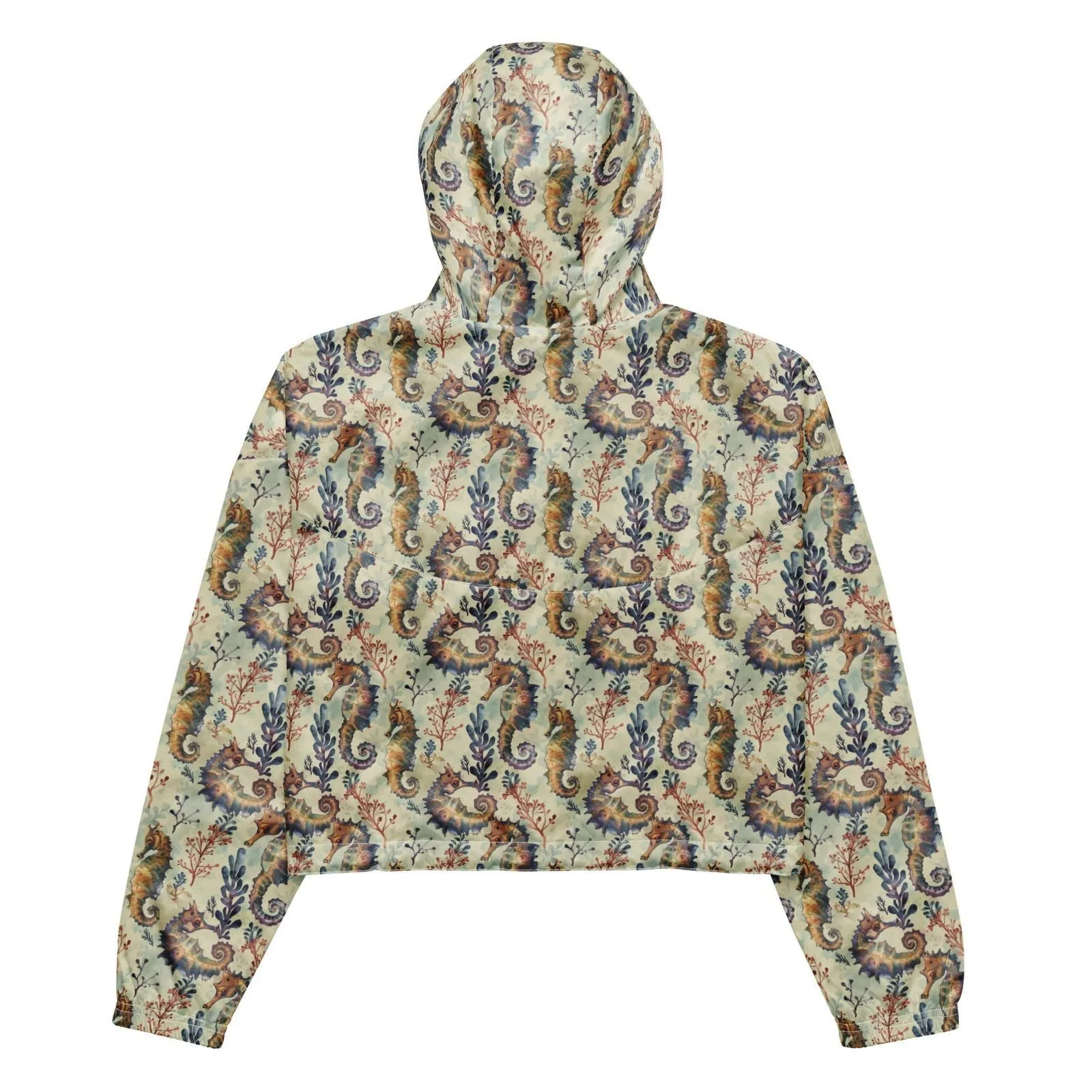 Seahorse Haven Womens cropped Windbreaker