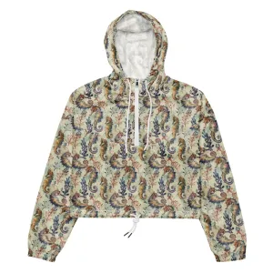 Seahorse Haven Womens cropped Windbreaker