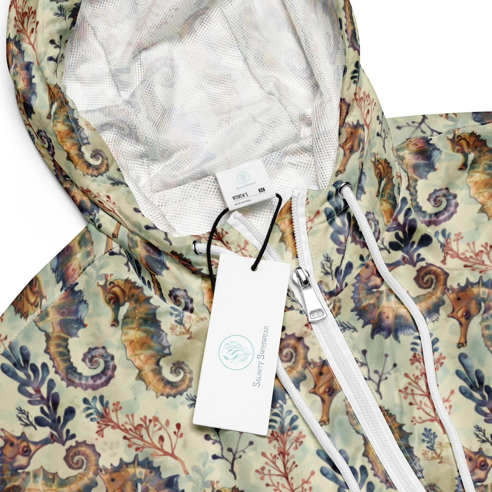 Seahorse Haven Womens cropped Windbreaker