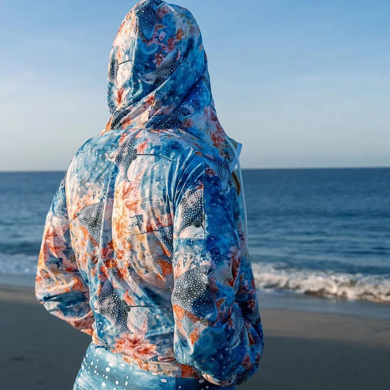 Spotted Eagle Ray Womens cropped Windbreaker