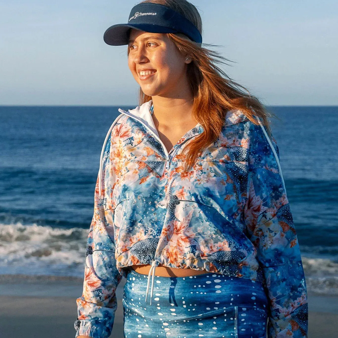 Spotted Eagle Ray Womens cropped Windbreaker
