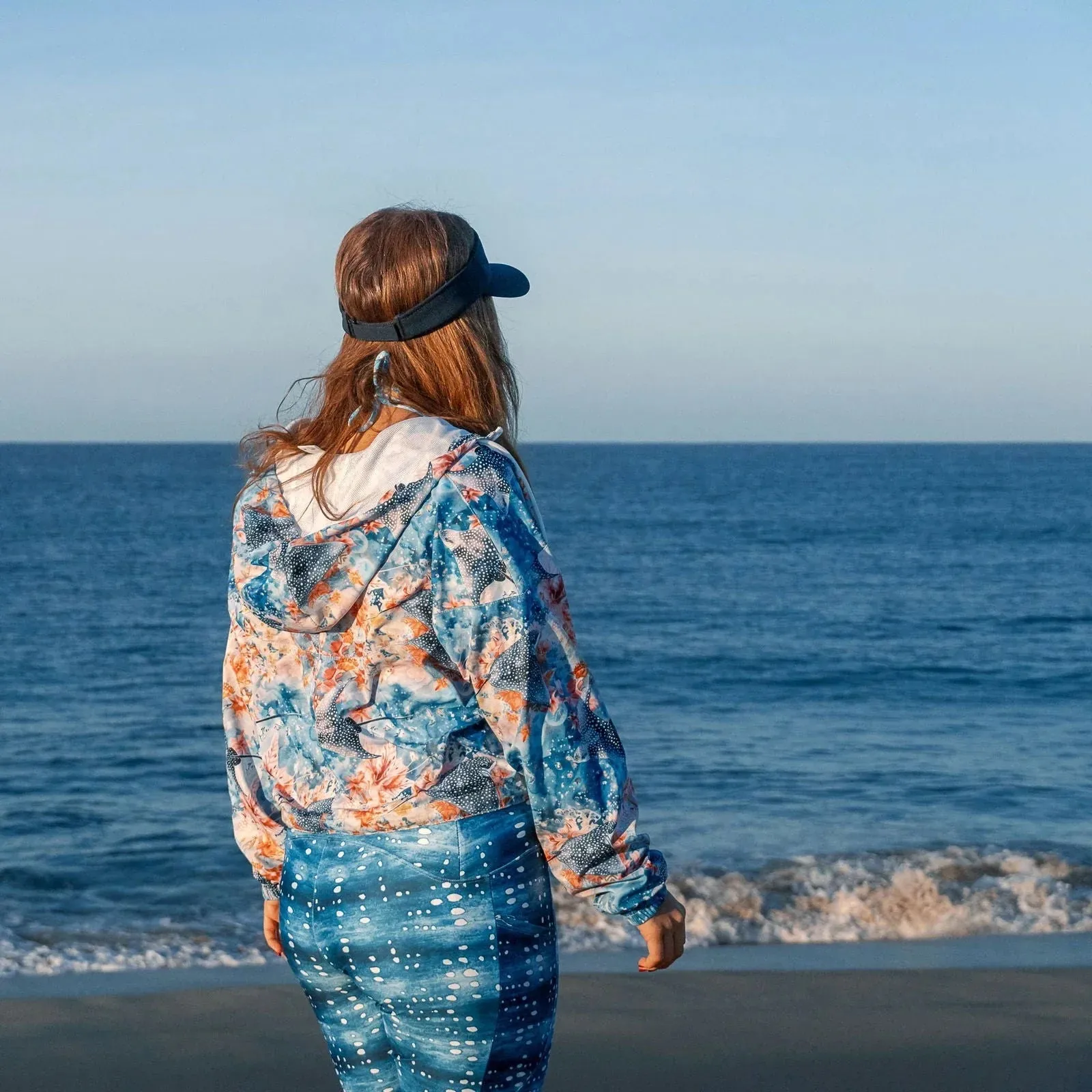 Spotted Eagle Ray Womens cropped Windbreaker