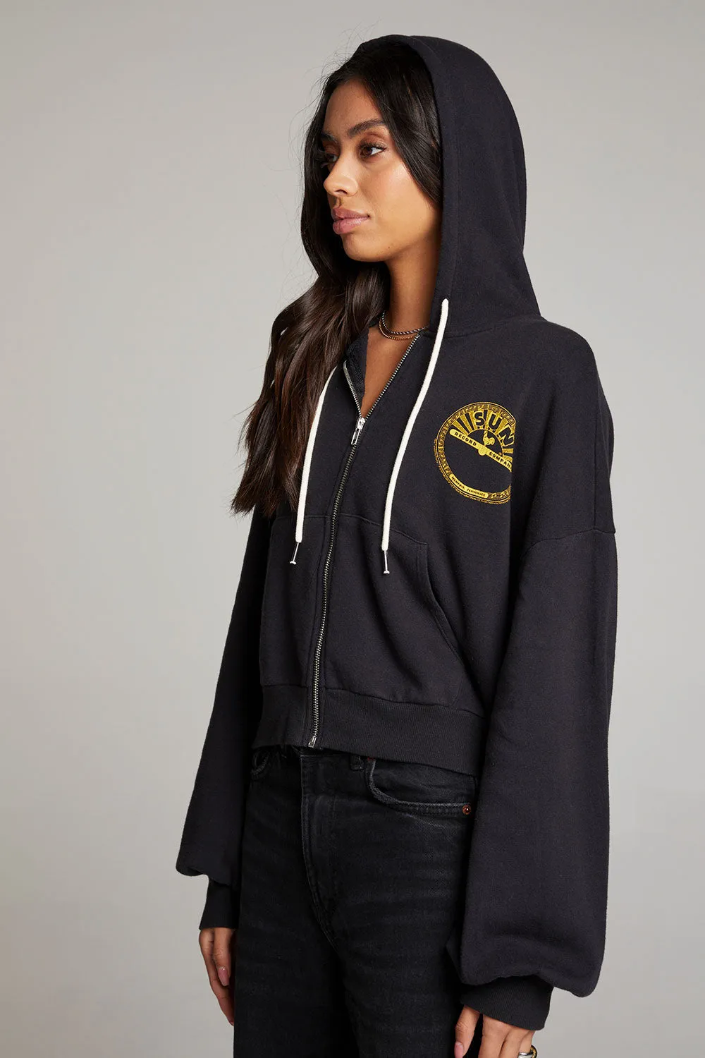 Sun Records Studded Elvis Zip Up Hoodie