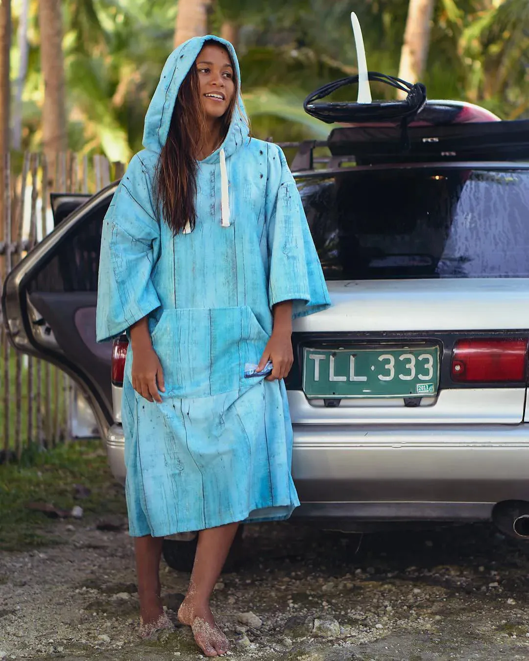 Swimming Diving Hooded Bathrobe  Thicken Changing Robe Poncho