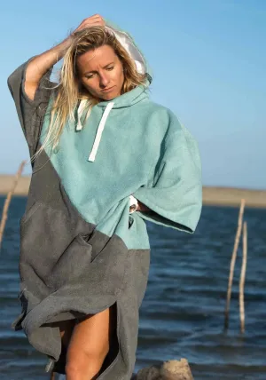 Swimming Diving Hooded Bathrobe  Thicken Changing Robe Poncho