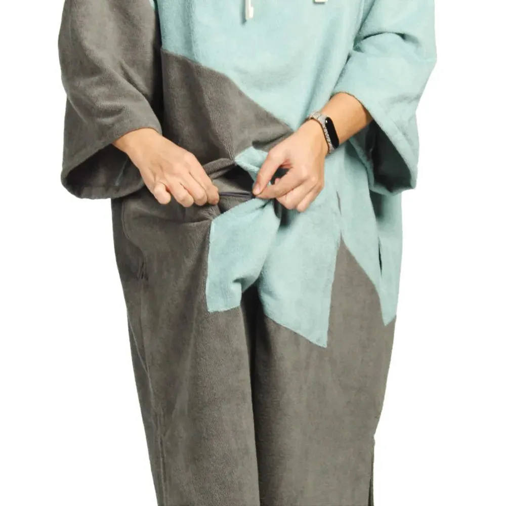 Swimming Diving Hooded Bathrobe  Thicken Changing Robe Poncho