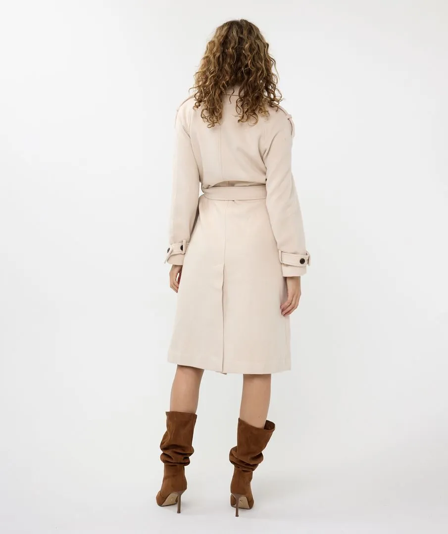 Tenna Trenchcoat in Bisquit Color- EsQualo F2408500