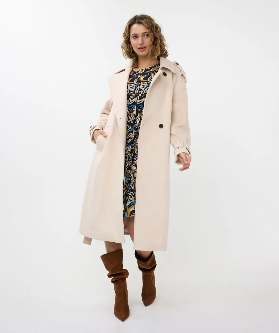 Tenna Trenchcoat in Bisquit Color- EsQualo F2408500