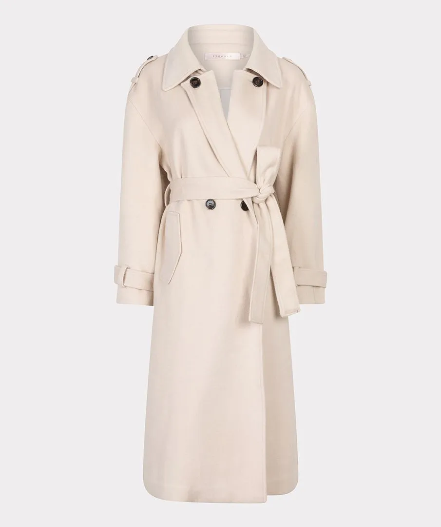 Tenna Trenchcoat in Bisquit Color- EsQualo F2408500