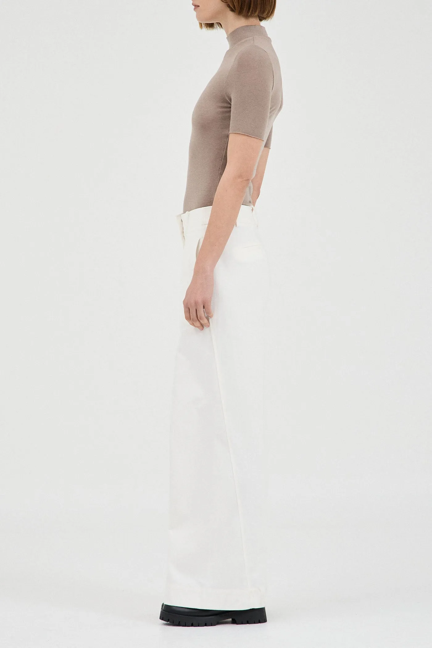 The Tencel Wool Short Sleeve Top