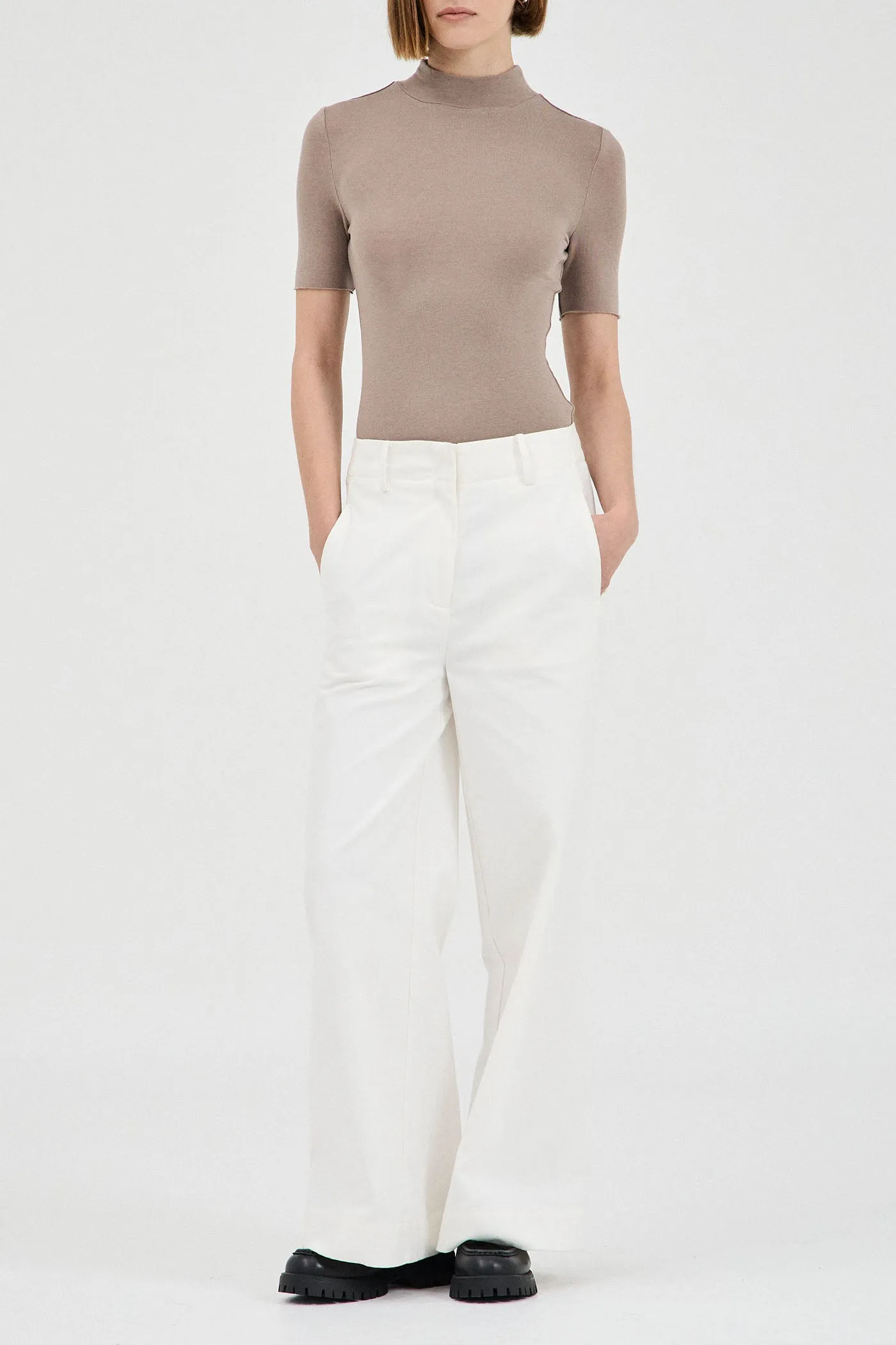 The Tencel Wool Short Sleeve Top