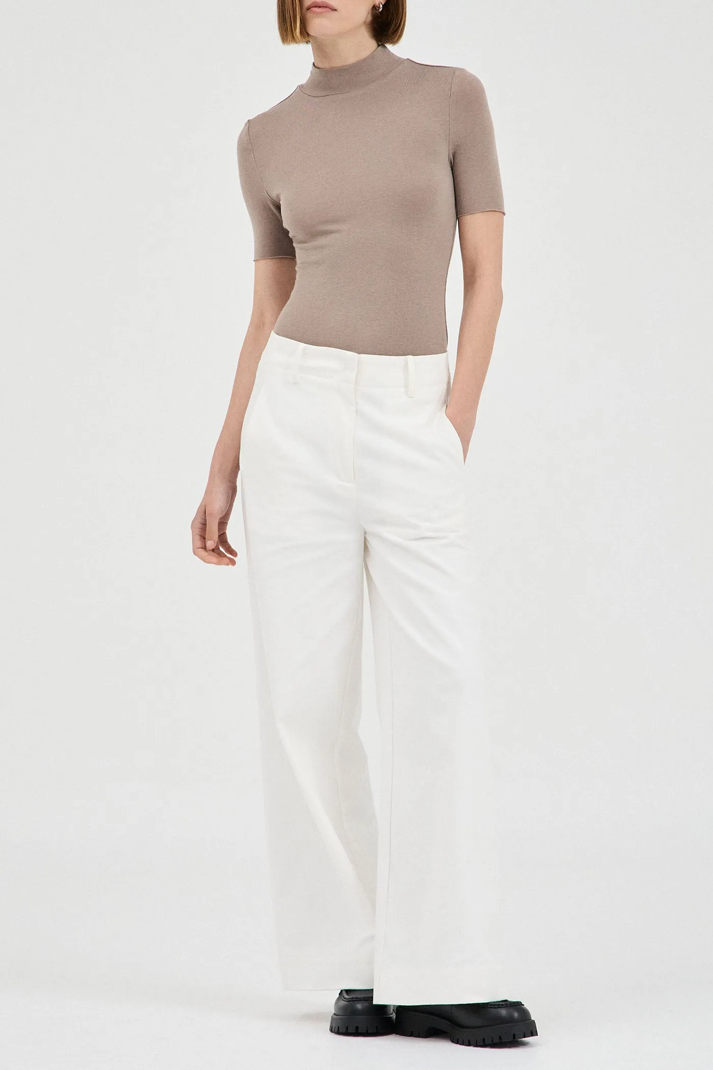 The Tencel Wool Short Sleeve Top