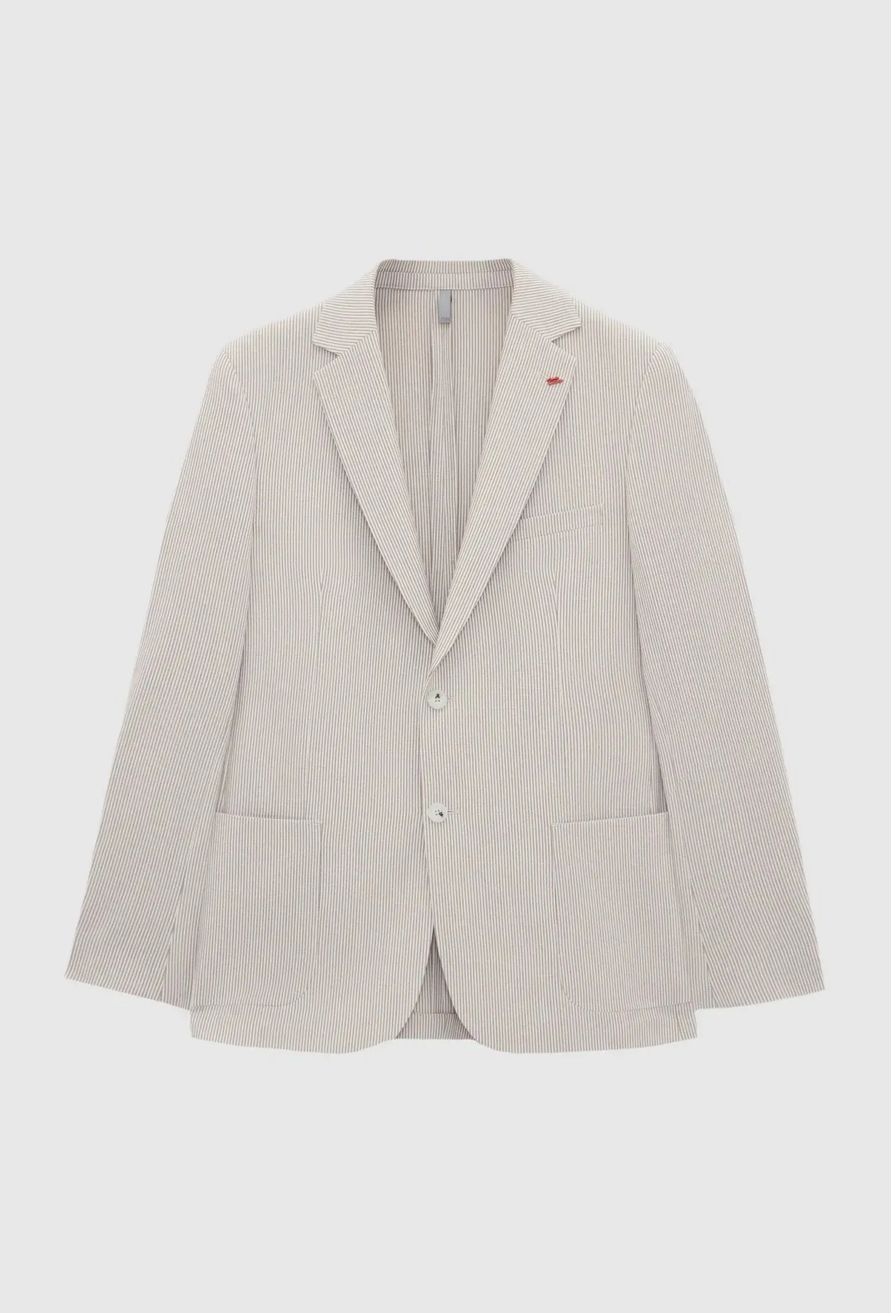 Twn Slim Fit Mink Seersucker Suit
