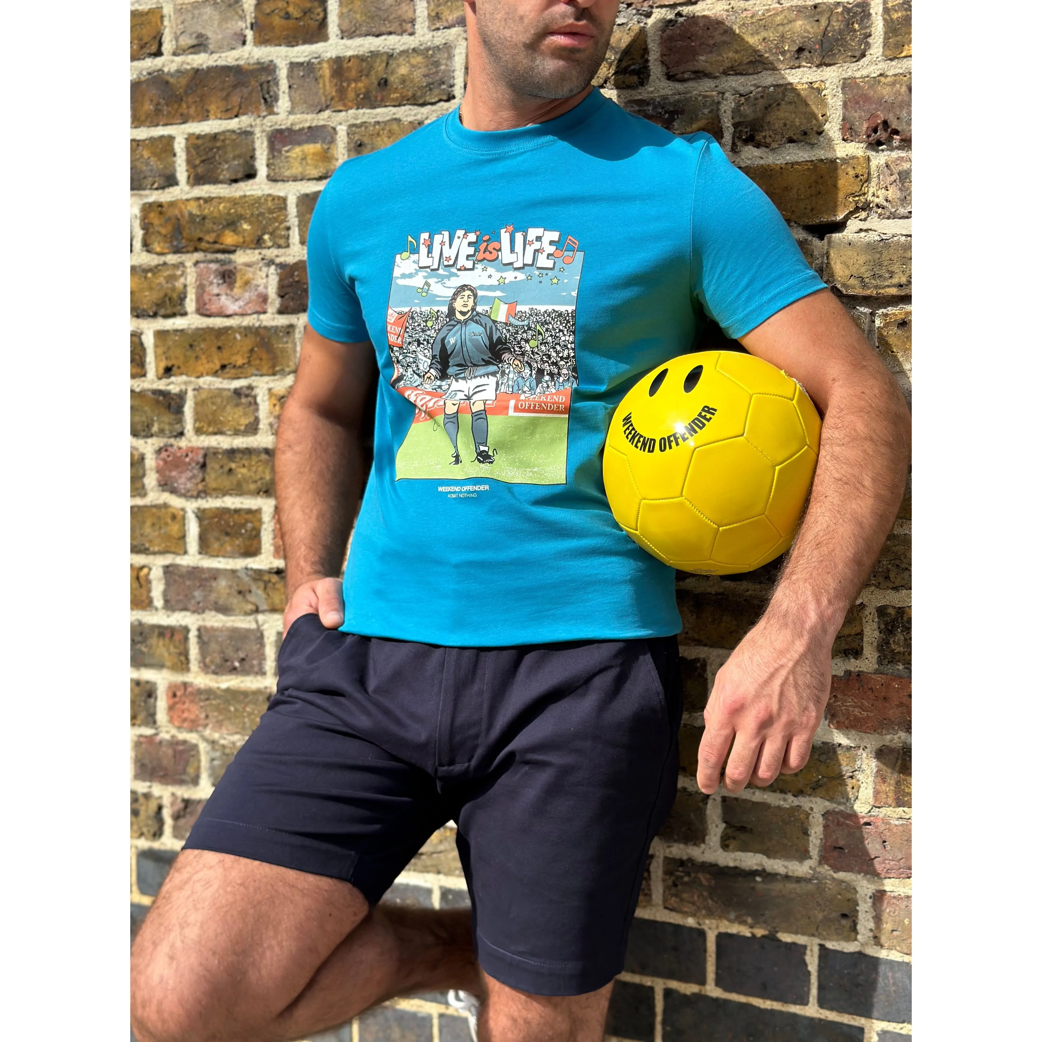 Weekend Offender - Opus Graphic Kingfisher Blue - T-Shirt