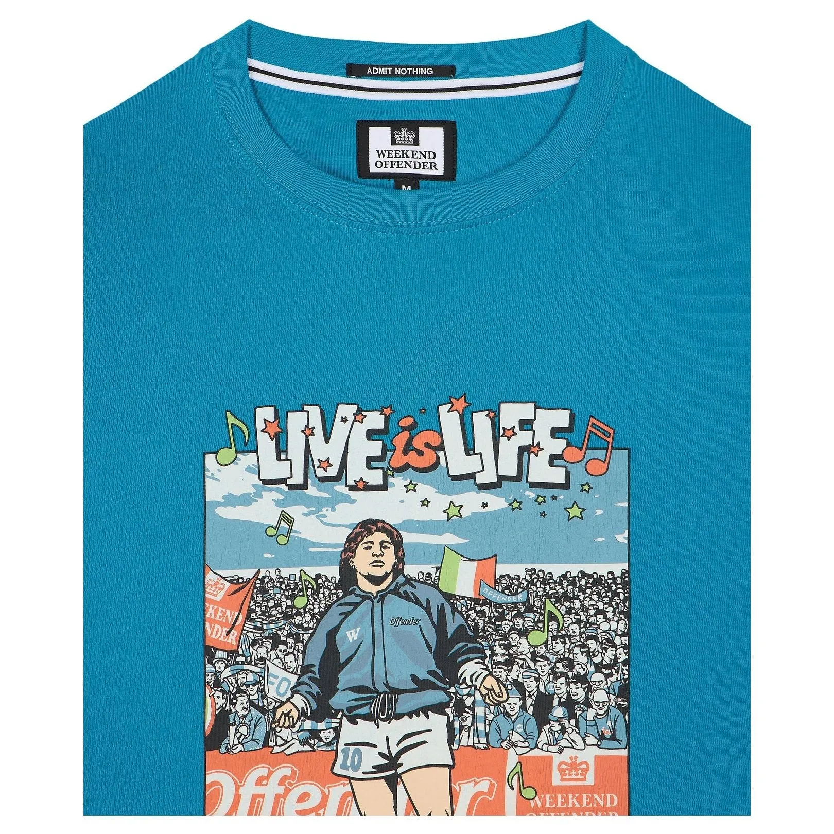 Weekend Offender - Opus Graphic Kingfisher Blue - T-Shirt