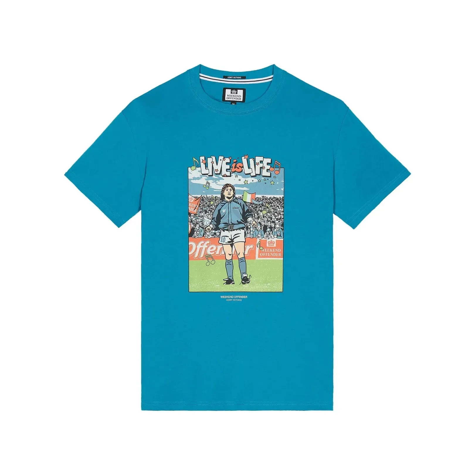 Weekend Offender - Opus Graphic Kingfisher Blue - T-Shirt