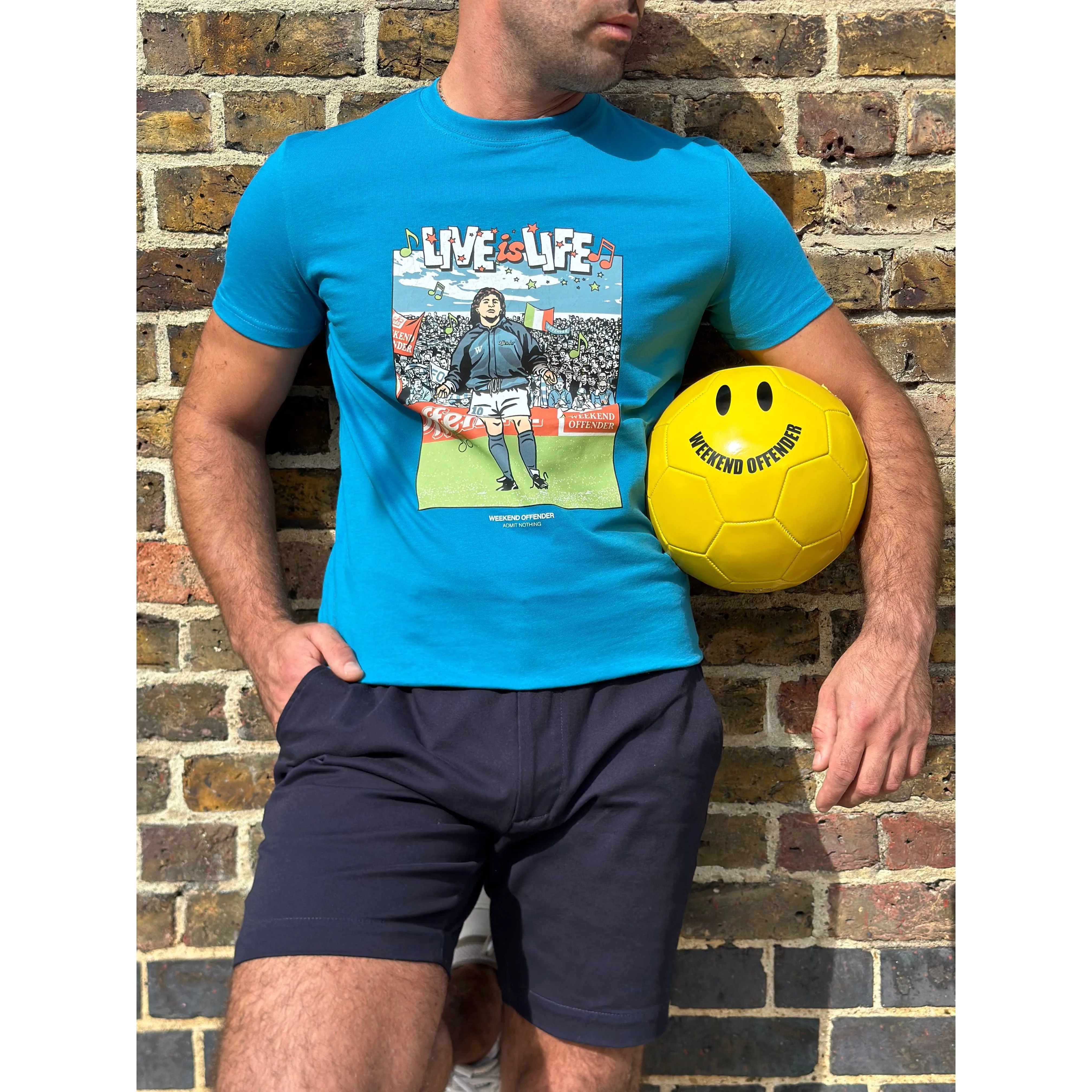 Weekend Offender - Opus Graphic Kingfisher Blue - T-Shirt