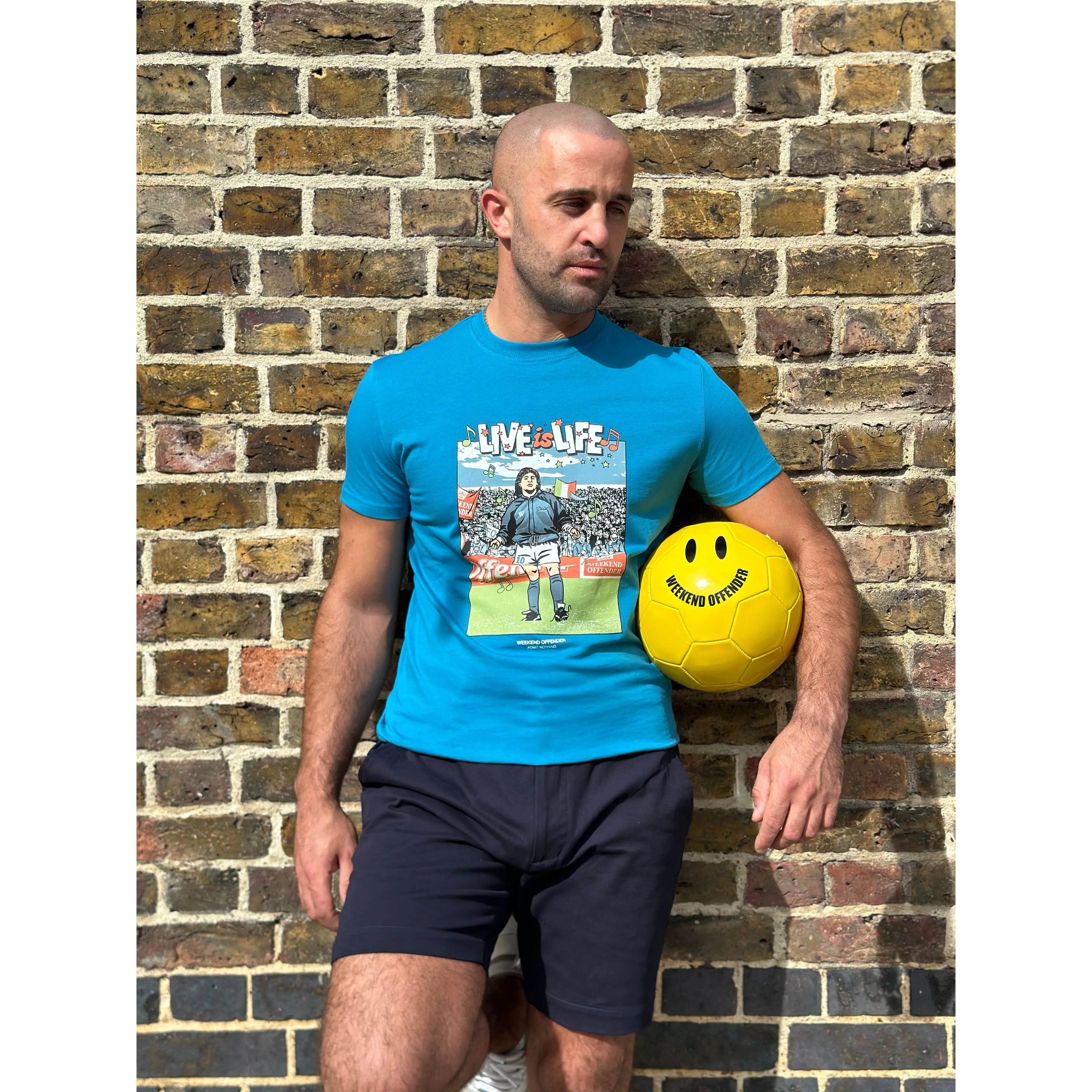 Weekend Offender - Opus Graphic Kingfisher Blue - T-Shirt