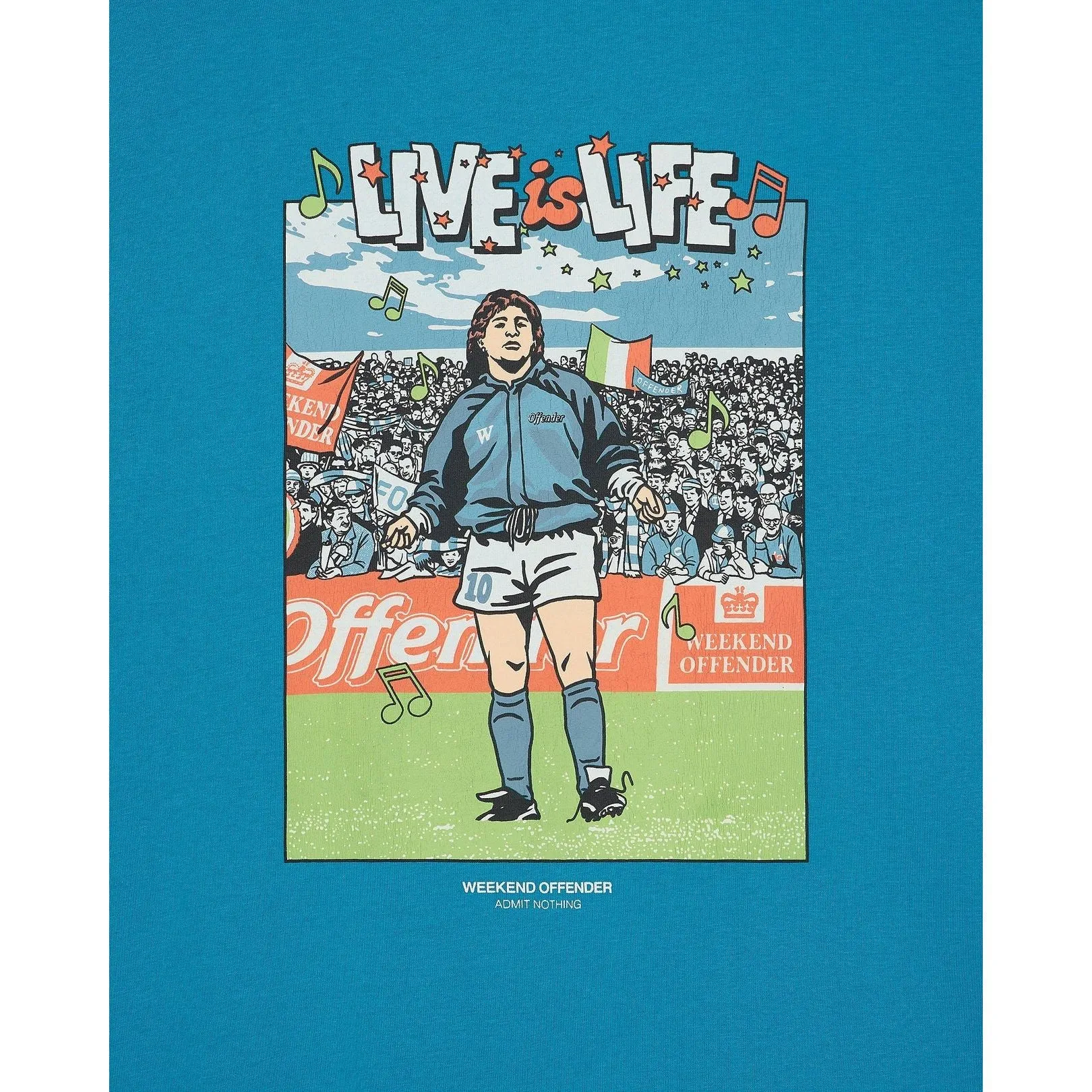 Weekend Offender - Opus Graphic Kingfisher Blue - T-Shirt