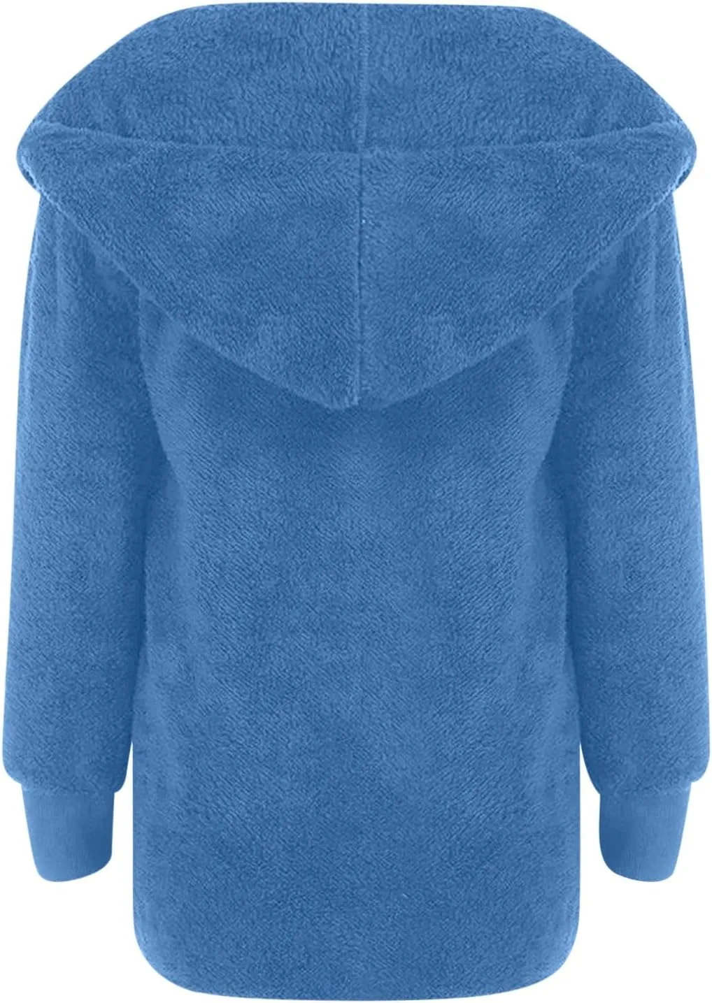 Womens Sherpa Jacket Comfy Fleece Hoodies Fuzzy Jacket Oversized Open Front Cardigan Teddy Coat Outerwear with Pocket